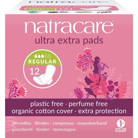 Natracare Dámske EKO vložky Ultra EXTRA NORMAL s krídelkami, 12 ks Natracare Dámske EKO vložky Ultra EXTRA NORMAL s krídelkami, 12 ks