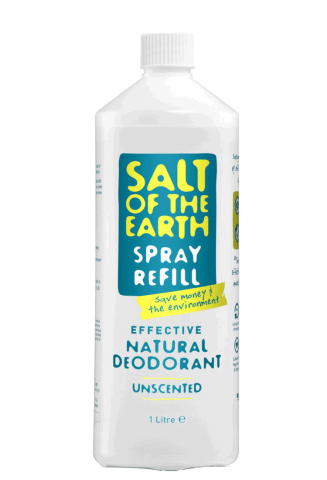 Prírodný dezodorant bez vône Salt of the Earth, náhradná nápln 1l